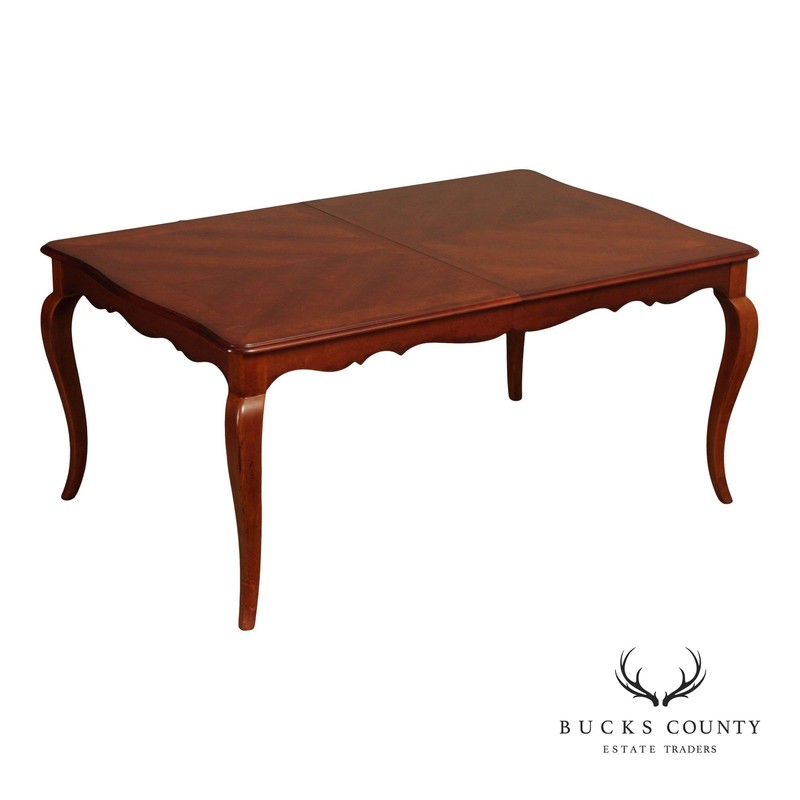 Hickory White Italian Provincial Style Cherry Chateau Extendable Dining Table