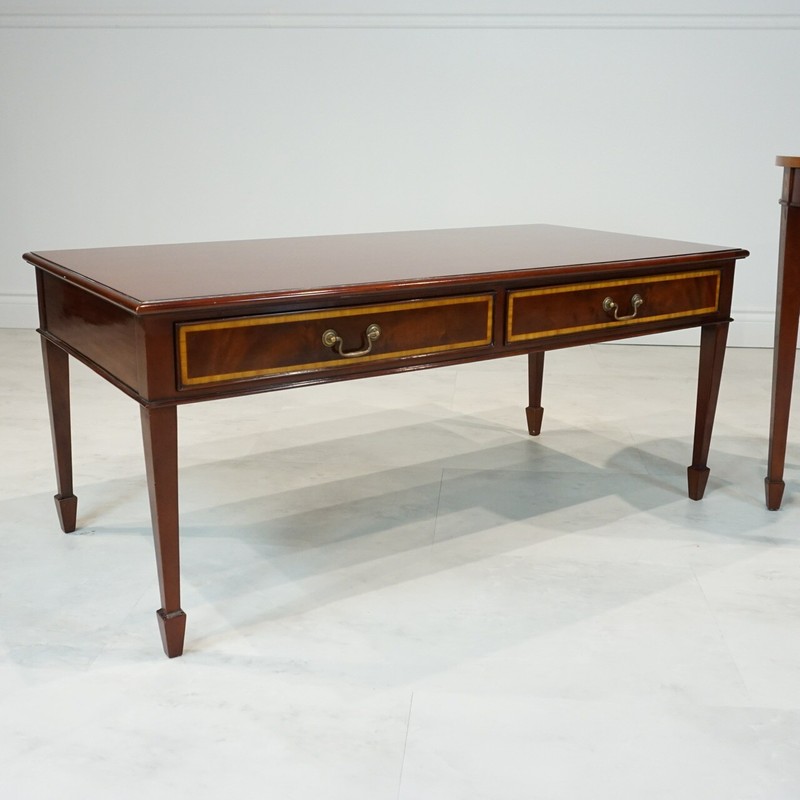 English Spade foot Mahogany Rectangular Coffee Table