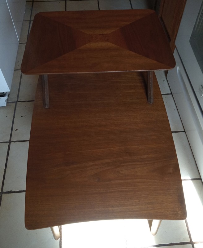 Mid Century Lane Walnut Step End Table / Side Table (SET-103) gallery