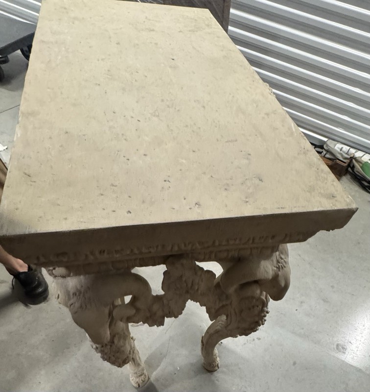 Cast Stone Ram Head Medusa Console Table gallery