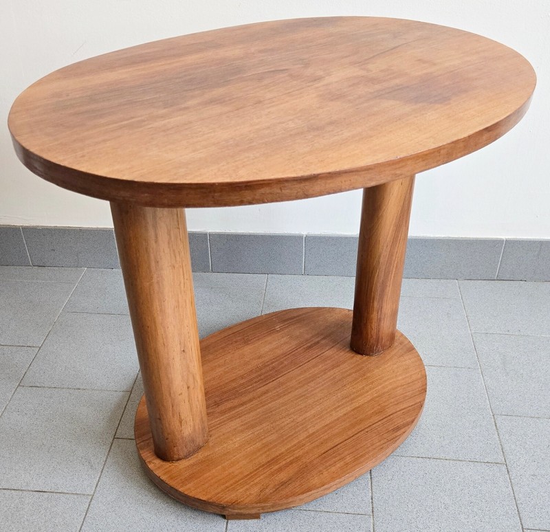 Side Table Pedestal Table Vintage 1940 1950 Beech 40S 50S Retro Rockabilly Zazou gallery