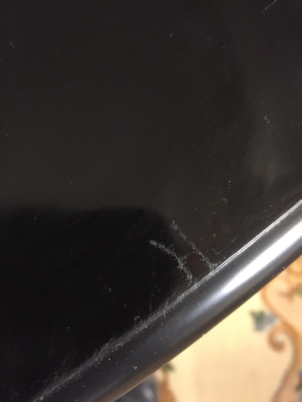 Table Ebonized Finish Heavy Elm. No Leaves. Local Pickup only.MAKE OFFER gallery