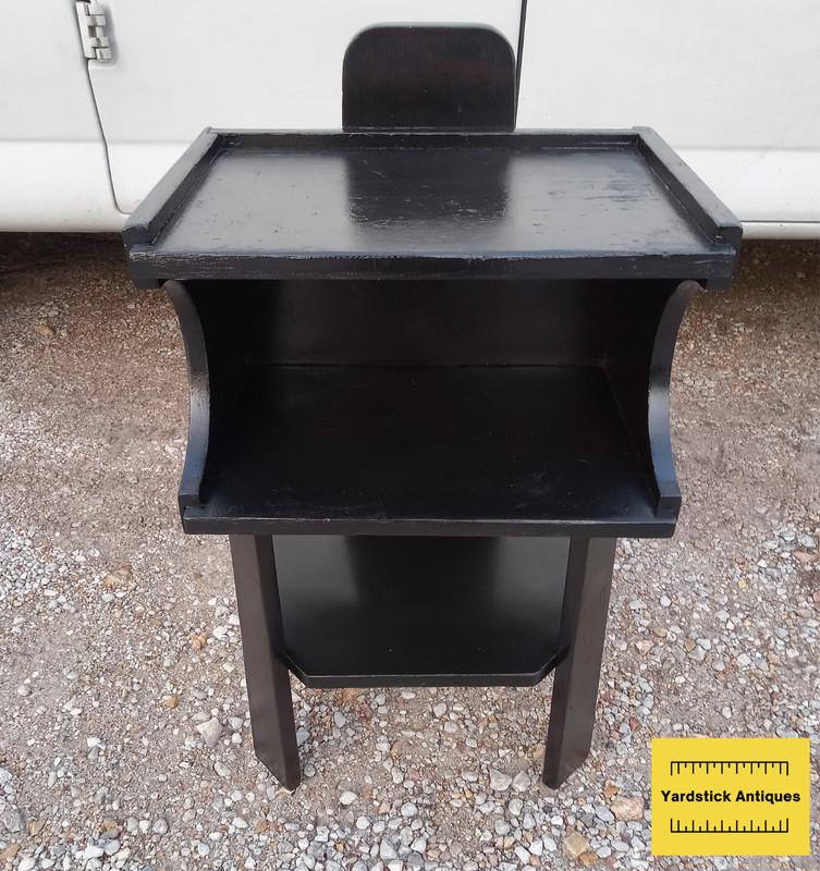 Mid Century Pine Black Bookshelf End Table / Side Table (BST-28) gallery