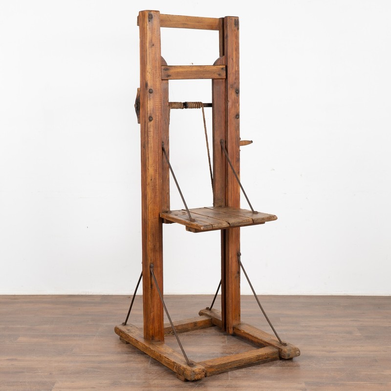 Antique Grain Lift Rustic Display Table, Denmark circa 1900
