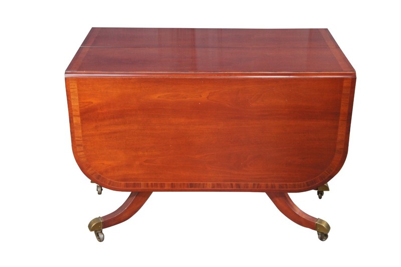 Union National Mid Century Duncan Phyfe Style Mahogany Drop Leaf Dining Table gallery
