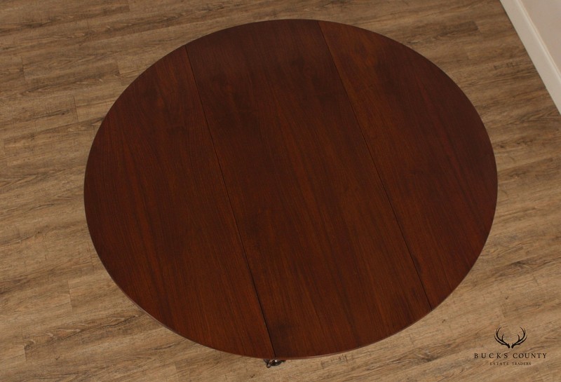 Chippendale Style Carved Mahogany Gate Leg Drop Leaf Table gallery