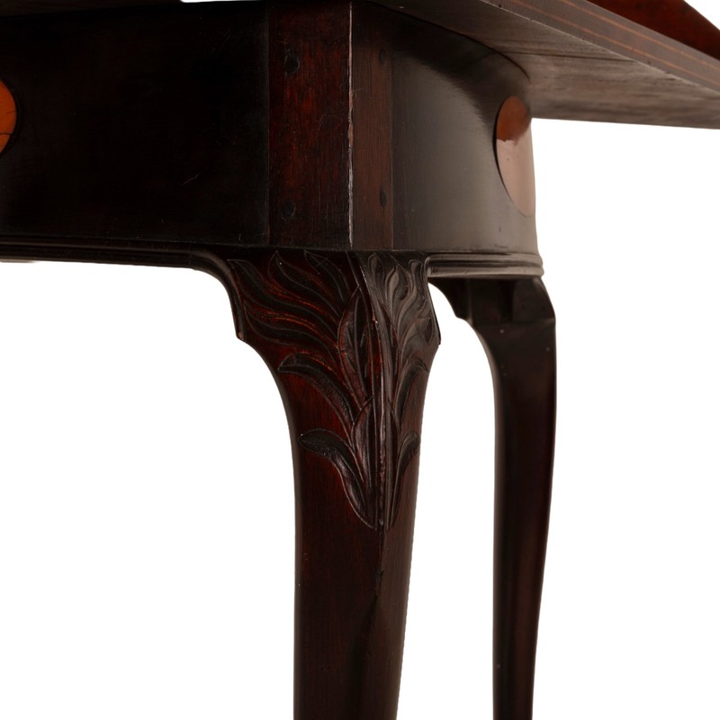 Antique 19th Century Georgian Flip Top Rotating Card Game Table Claw Ball Feet gallery