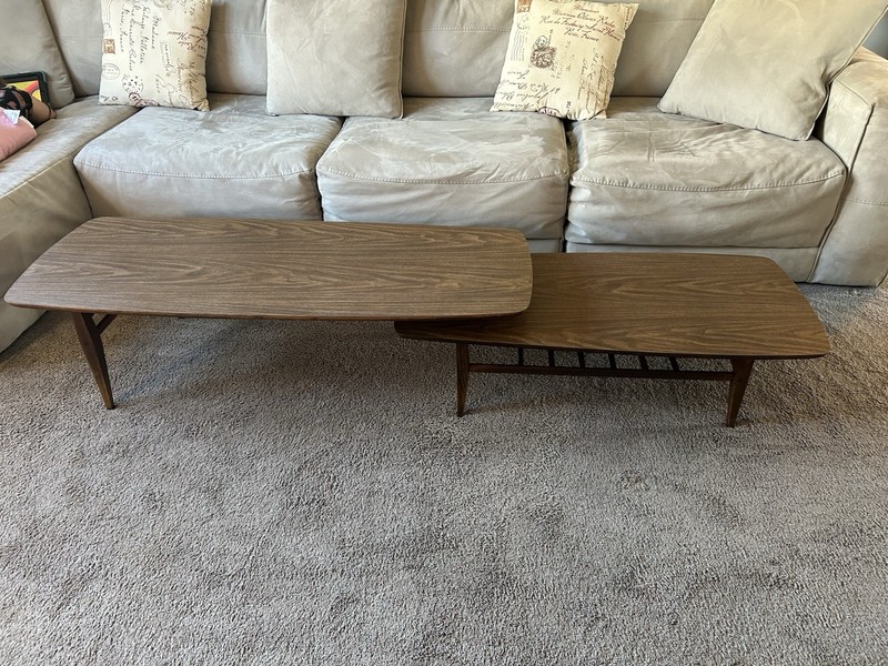 Vintage Lane Mid-Century Modern “Switchblade” Or Swivel Top Coffee Table gallery