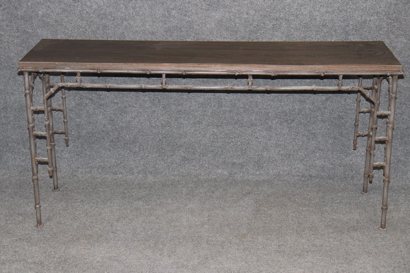 Bagues Style Metal & Laminate or Formica Top Console Table gallery