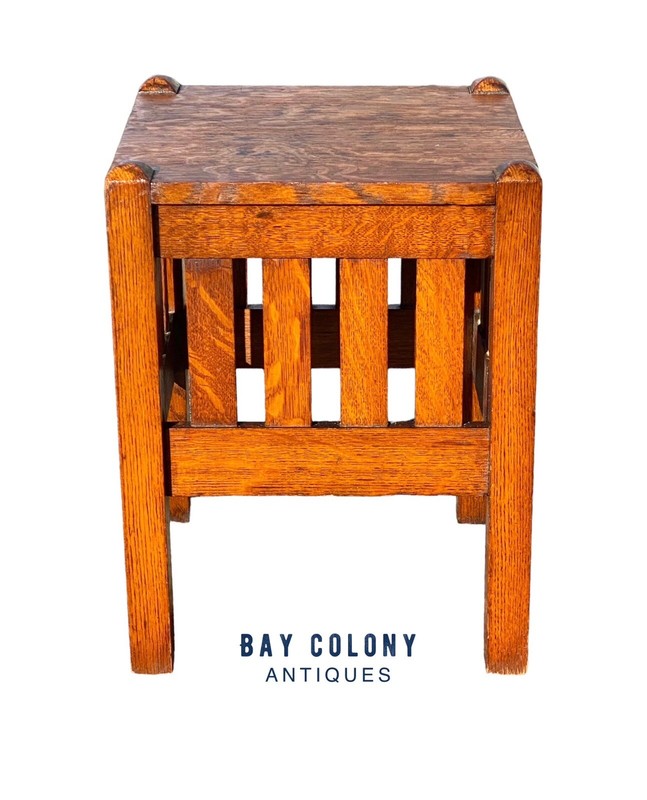 Antique Arts & Crafts Oak Table / Plant Stand gallery