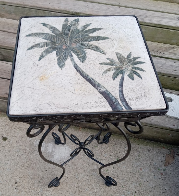 Palm Tree Iron Plant Stand (PS298)