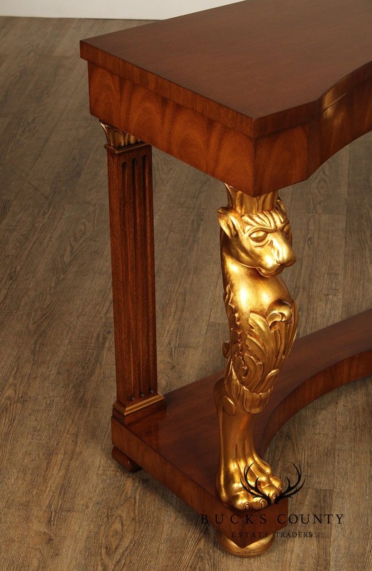 Karges Empire Style Mahogany and Partial Gilt Console Table gallery