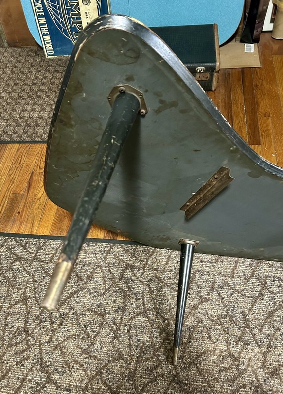 Mid Century Modern Kidney Style Coffee Table Grey Finish gallery