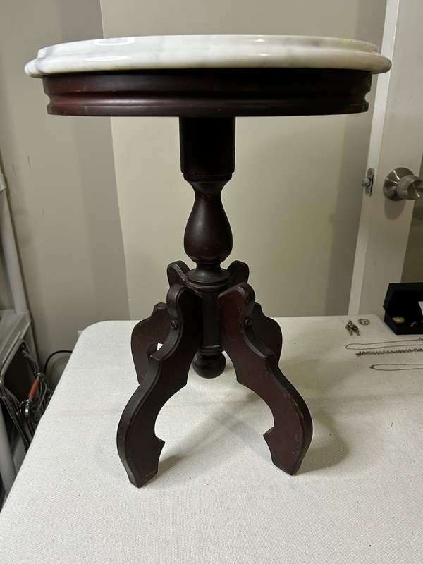 Antique 20th Century Made In Italy Side Table with Marble Top See Description gallery