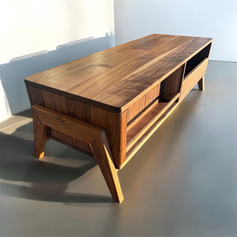 Modern Mid Century Style Whiskey Console Table gallery