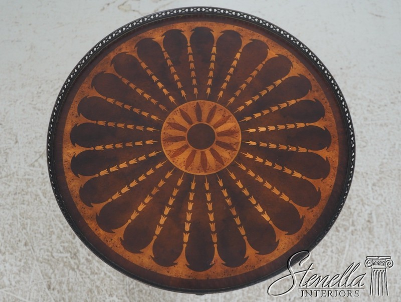 LF72619: THEODORE ALEXANDER Inlaid 2 Tier Mixed Wood End Table gallery