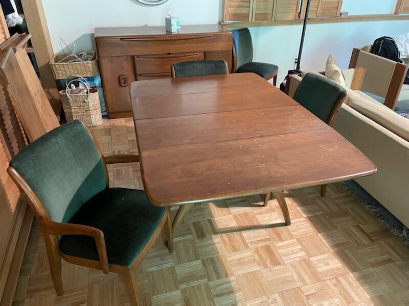 Heywood Wakefield Whalebone Dropleaf Extendable Table