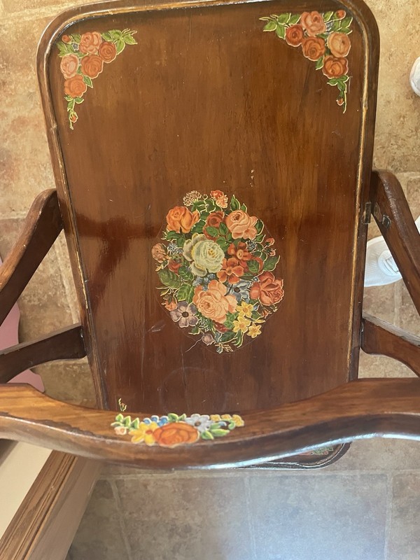 Antique Roos Foldable Butlers Table. Often Called A Cake Stand Or Folding Pie. gallery