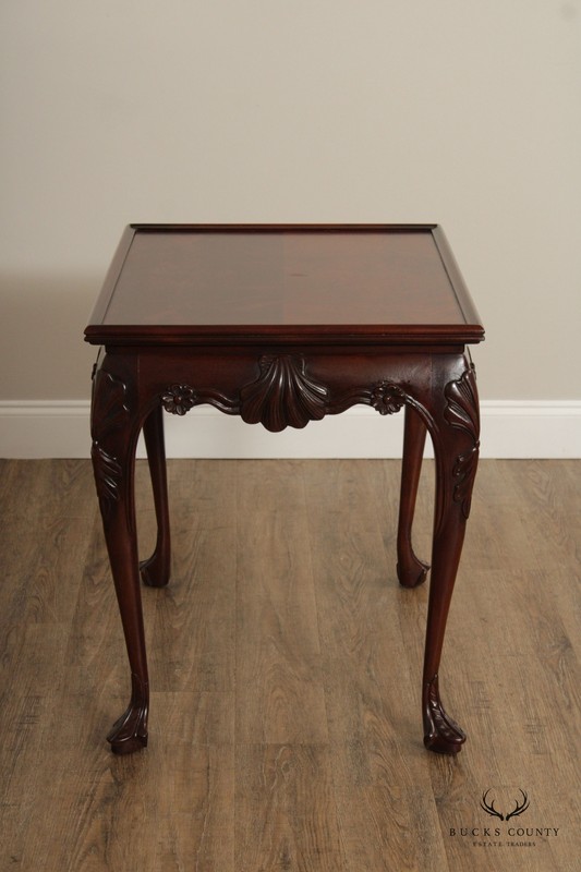 Baker Stately Homes Collection Irish Georgian Carved Mahogany Tea Table gallery