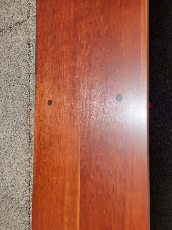 1957 Solid Cherry Willett Transistional mid-century coffee table. Flawless. gallery