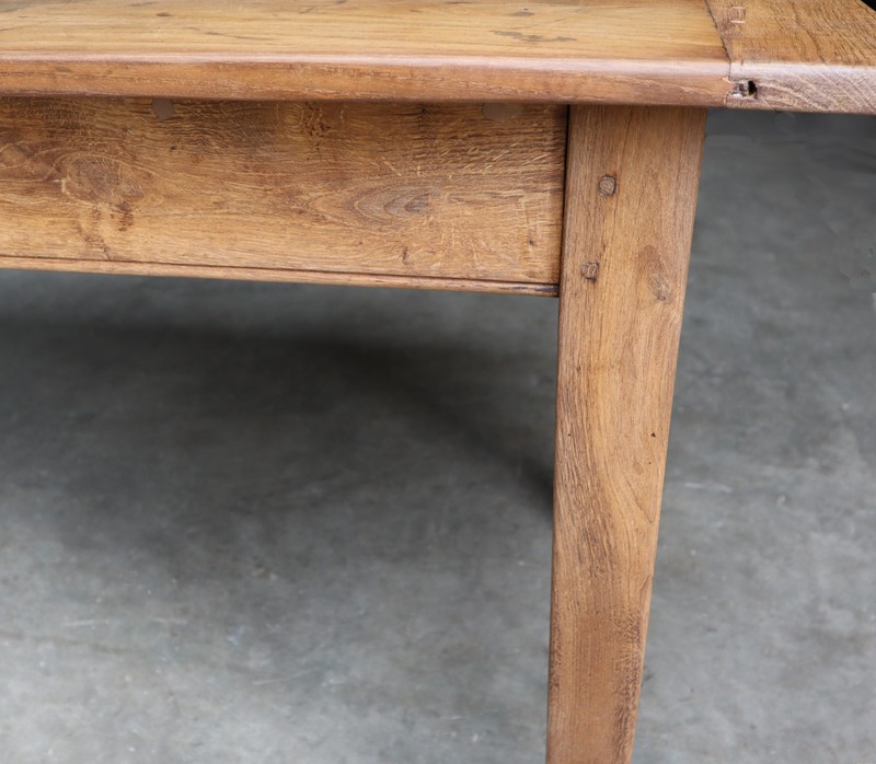 Antique French Dining Table/Farm Table/Desk in Solid Chestnut Wood and Oak gallery