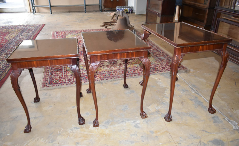 Antique Mahogany Stacking End Tables, a set of 3-Grandma gallery