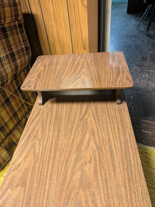 Lane Mid Century Walnut Formica Top 2 Tiered End Table-Side Table~ 2 Available gallery