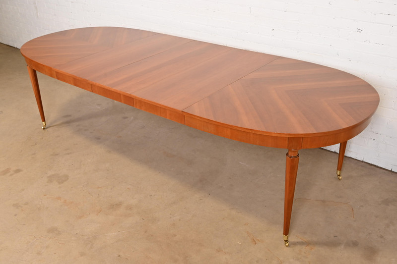 Kindel Furniture French Regency Louis XVI Cherry Wood Extension Dining Table