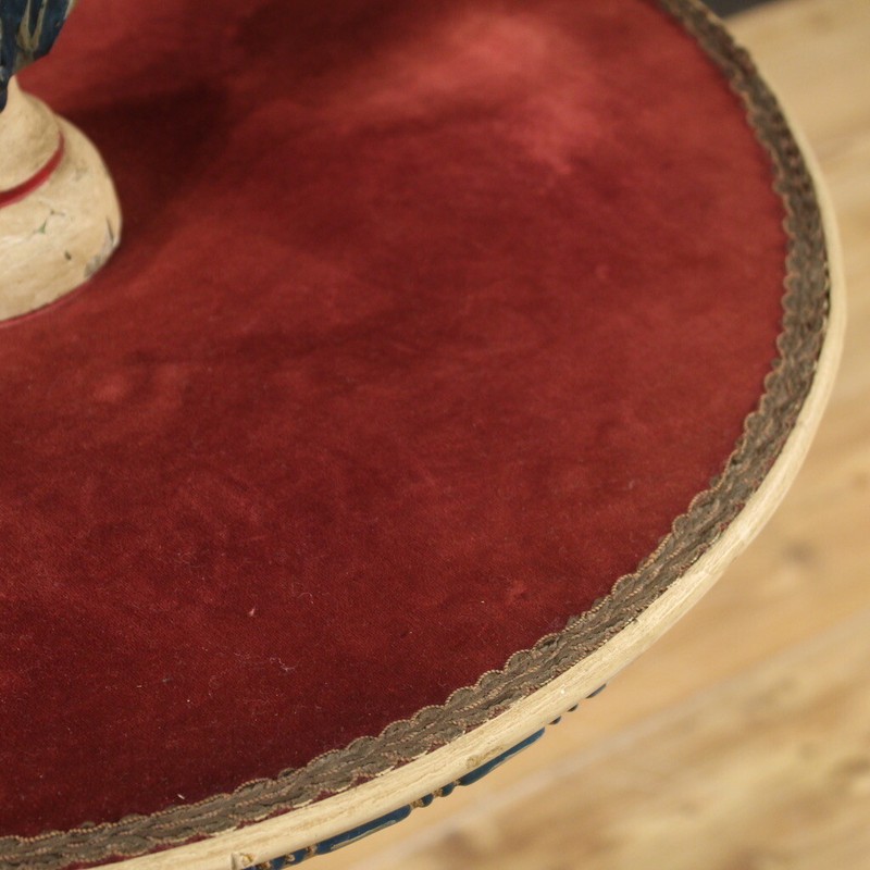 Furniture round etagere lacquered painted antique style Italian side table gallery