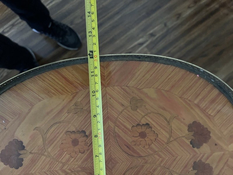 French Louis XV Style Marquetry Side Table gallery