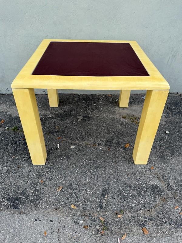 70’S ROSSI GOATSKIN GAMING TABLE