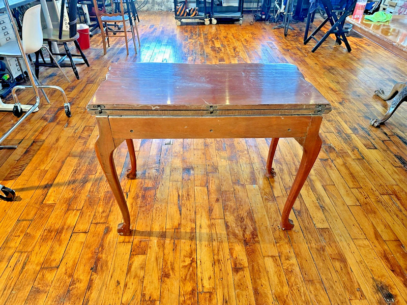 Rare Antique Chippendale Style Mahogany Fold-Over Table – Ball & Claw Feet gallery