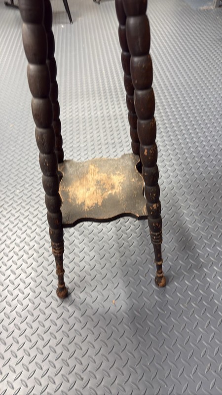 Victorian Style 2-Tier Parlor Table Barley Twist Spindle Legs Wood Side End gallery