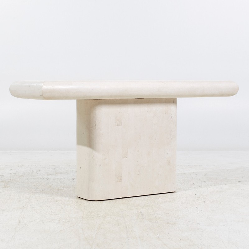 Postmodern Pedestal Console Table