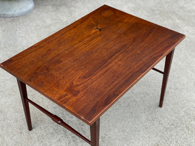 Mid-Century Modern Walnut Rectangle Occasional Side Table gallery
