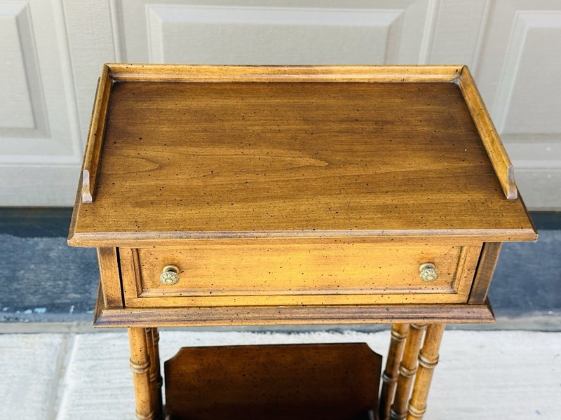 Beautiful Vintage Mid Century Modern Brandt End Side Table with Magazine Rack! gallery