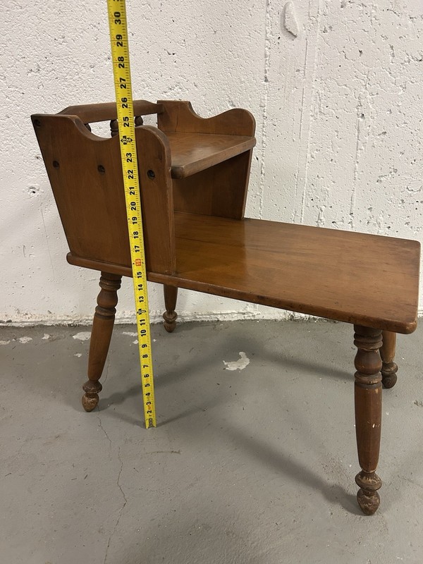 Nutmeg Maple Colonial Style Telephone End Table Solid Wood gallery
