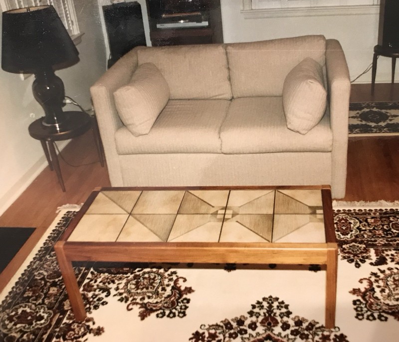Gangso Mobler Tile Top Teak Coffee Table, original owner. 1st pic shows when new
