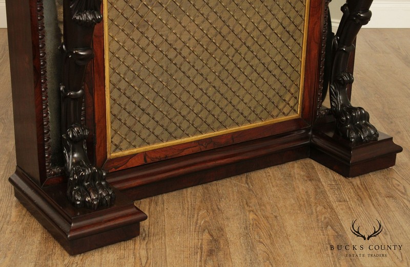 Antique 19th Century English Regency Rosewood Marble Top Console gallery