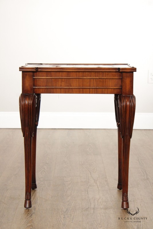 Italian Style Quality Carved Walnut Side Table gallery