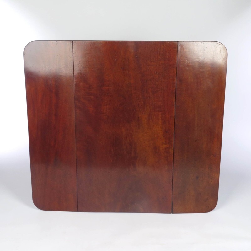 Antique Drop Leaf Table Pembroke Mahogany Inlay Turned Legs 19th c gallery