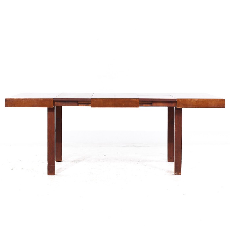 George Nelson for Herman Miller Mid Century Walnut Hidden Leaf Dining Table gallery