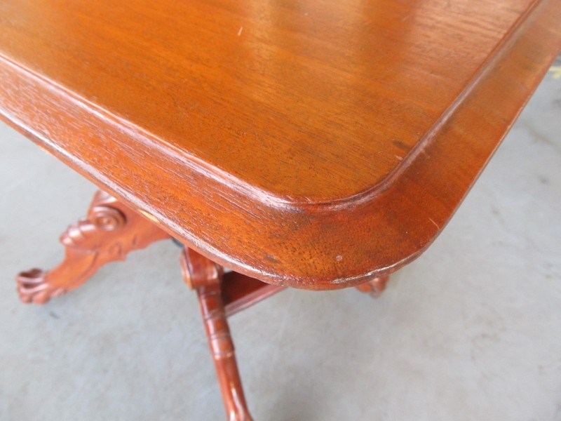 NICE Antique Gates Victorian Walnut Rotary Adjustable Sliding Top Folding Table gallery