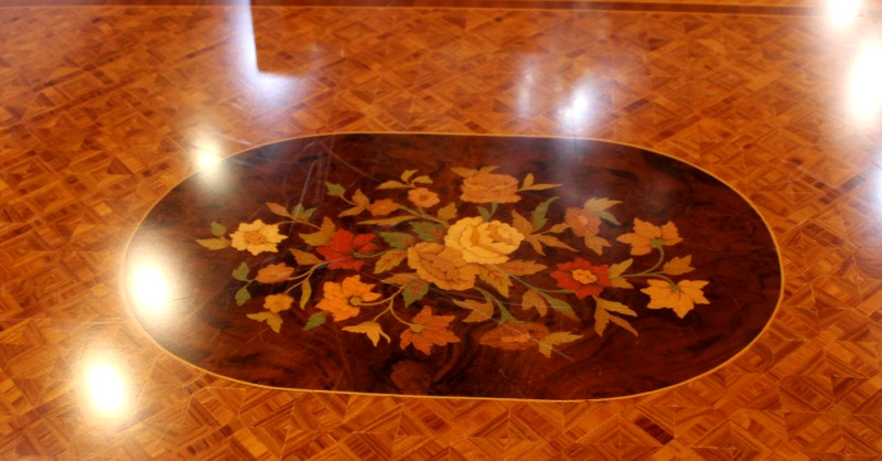 Italian Antique Princes Katia Style Inlaid Rosewood Dining Table gallery