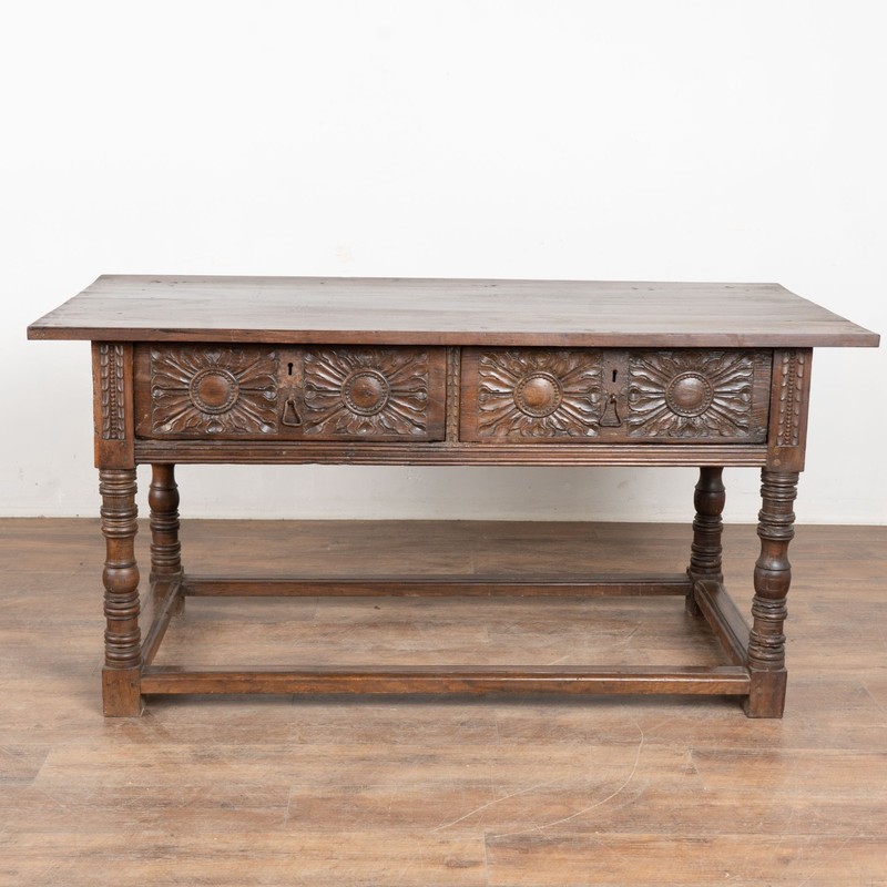 18th Century Console Table with Two Carved Drawers, Portugal​​​​​​​ gallery