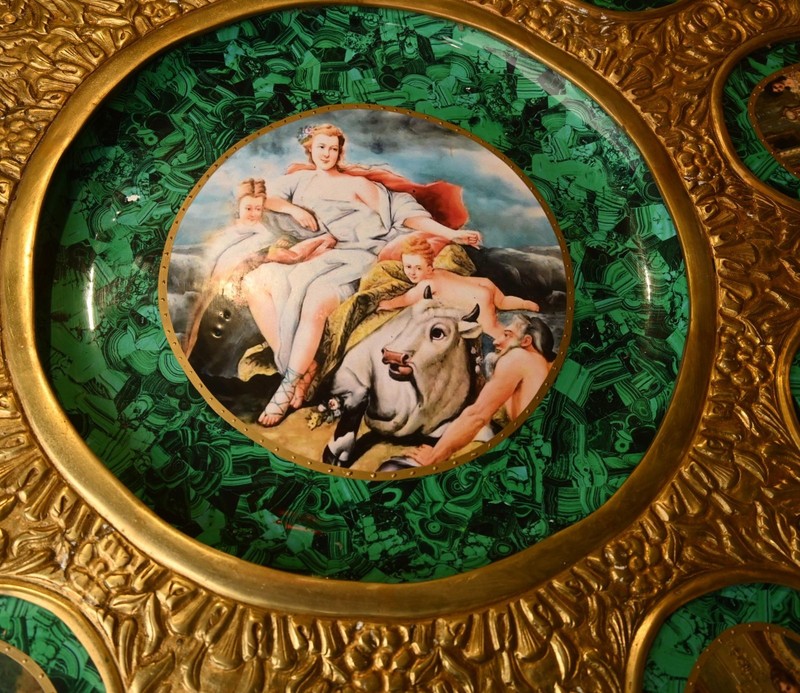 Napoleon III Malachite Centre Table Painted Plaques French Revival gallery