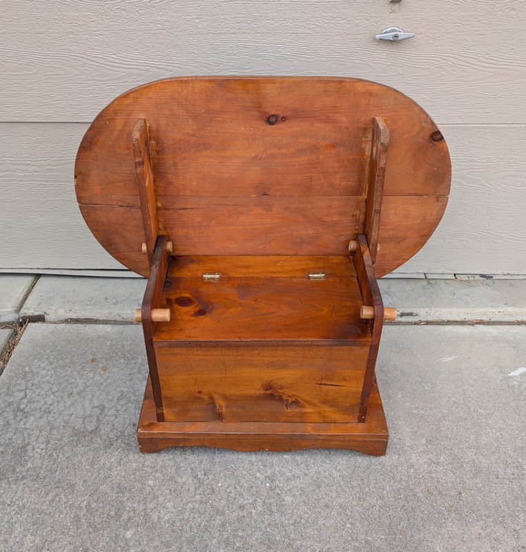 Antique Rustic Primitive Colonial Folk Art Pine Wood Tilt Top Tavern Chair Table gallery
