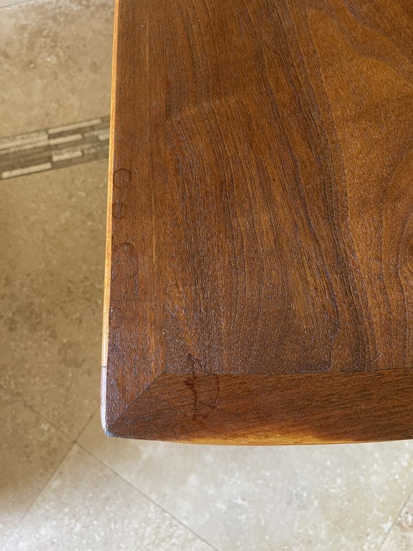 EUC MCM Vtg Lane Walnut Side Table Wedge, Style 997-21 gallery