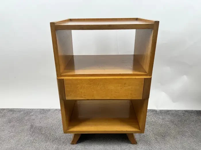 Mid-Century Modern R-Way Birdseye Maple Nightstand or End Table , a Pair gallery