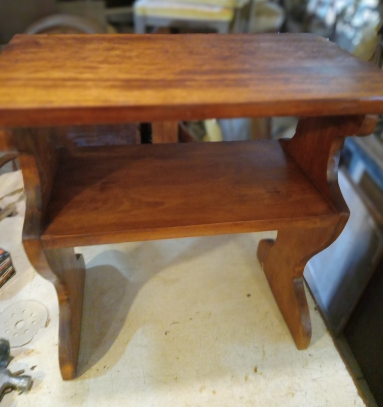 Mid Century Mahogany Bookshelf Table / End Table (ET825)